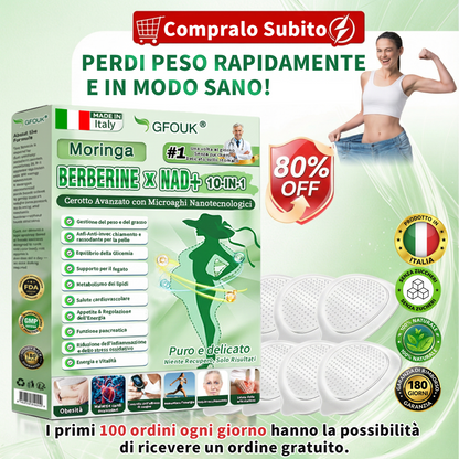 🍋‍🟩 Store Ufficiale | 🌞GFOUK® Moringa · Berberina × NAD+ Cerotto avanzato 10-in-1 con microneedle nano  🕒 Solo una volta al giorno ✨ Cambiamenti visibili già in 7 giorni