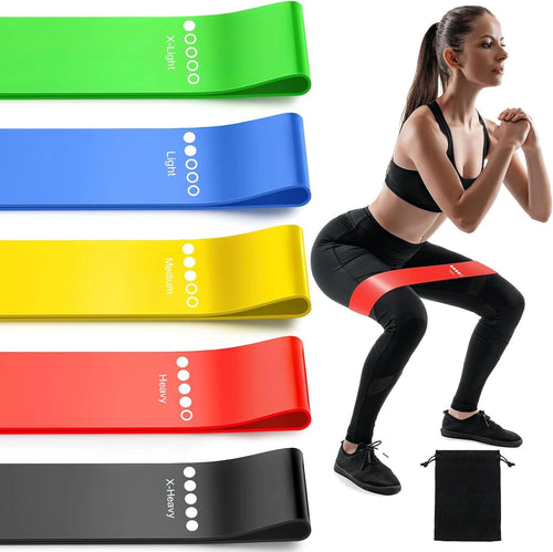Fasce elastiche fitness TPE – set di bande per yoga, palestra e allenamento