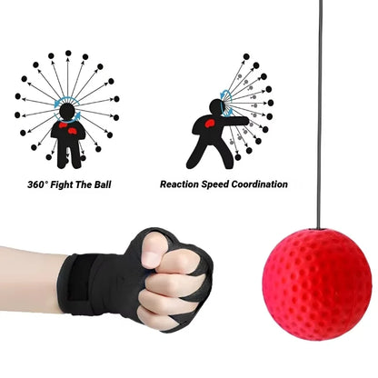 Palla reattiva da boxe con fascia – attrezzo fitness per riflessi e velocità