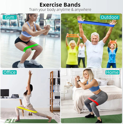 Fasce elastiche fitness TPE – set di bande per yoga, palestra e allenamento