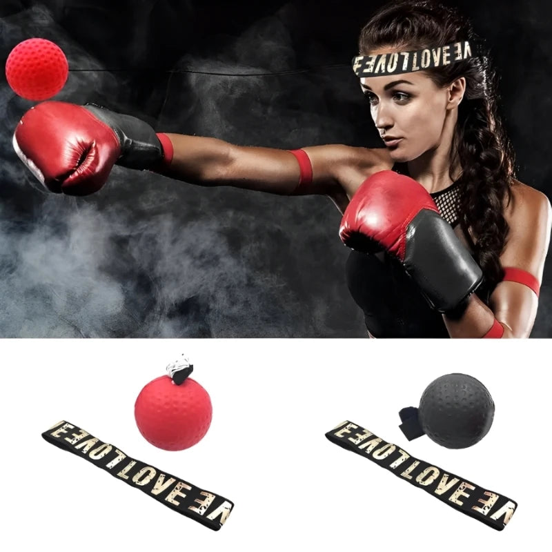 Palla reattiva da boxe con fascia – attrezzo fitness per riflessi e velocità