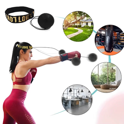 Palla reattiva da boxe con fascia – attrezzo fitness per riflessi e velocità