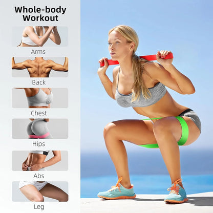 Fasce elastiche fitness TPE – set di bande per yoga, palestra e allenamento