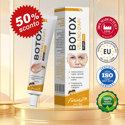 🐝 💧Prodotto e spedito dall'Italia✨ Furzero™ Botox Crema Rimuovi Rughe al Veleno d'Ape - 🔥 ULTIMO GIORNO SCONTO DEL 70%